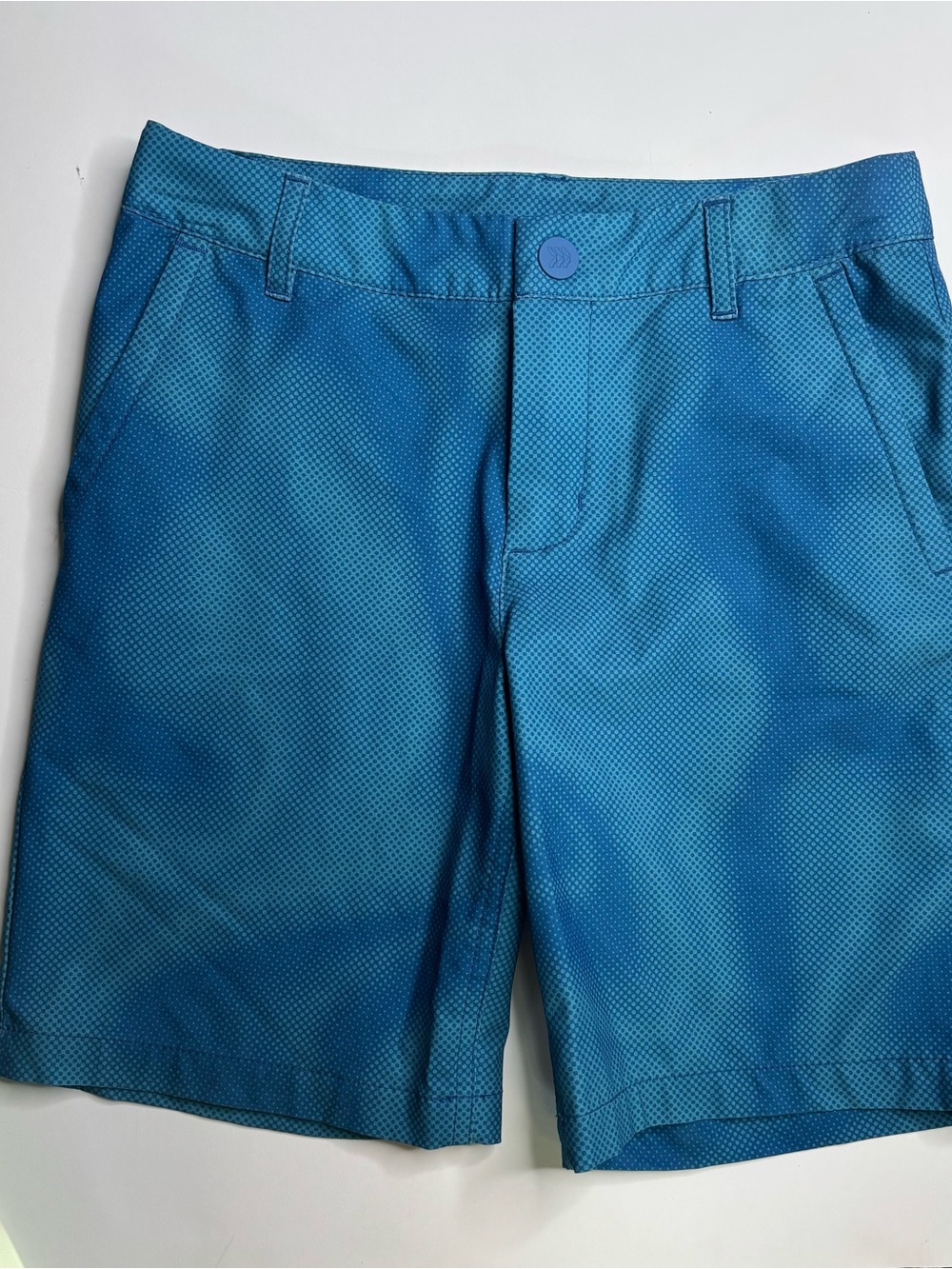all in motion Teal Blue Patterned boys golf shorts size 10